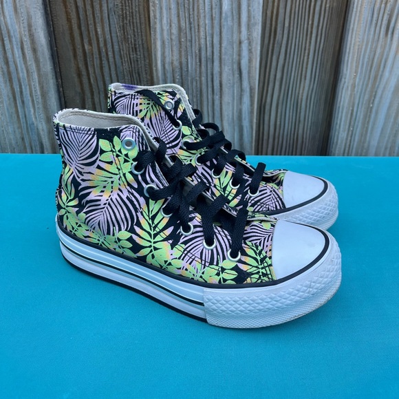 Converse Chuck Taylor All Star Jungle Platform Sneakers Youth size 2. - Picture 4 of 13